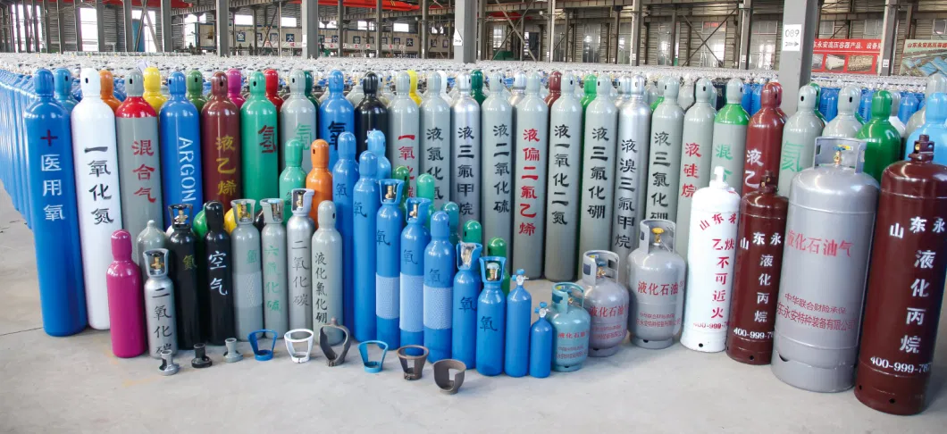 46.7L 230bar ISO Tped Seamless Steel Nitrogen/Hydrogen/Helium/Argon/Mixed Gas Cylinder